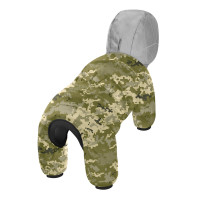 Комбінезон для собак WAUDOG Clothes, малюнок "Мілітарі", S35, В 52-55 см, С 31-36 см