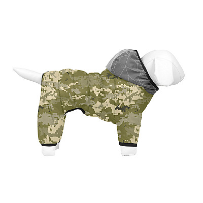 Комбінезон для собак WAUDOG Clothes, малюнок "Мілітарі", S35, В 52-55 см, С 31-36 см