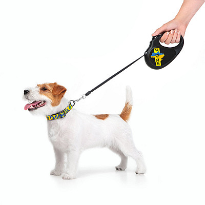 Поводок-рулетка для собак WAUDOG R-leash, рисунок "Дом", S, до 15 кг, 5 м, светоотражающая лента черный