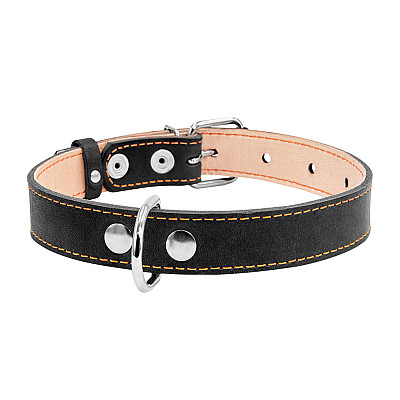 Ошейник "CoLLaR" двойной (ширина 25мм, длина 38-50см) черный