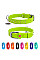 Нашийник для собак шкіряний WAUDOG Glamour з QR паспортом, з клейовими стразами, Ш 20 мм, Дов 30-39 см салатовий