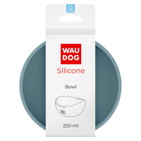 Миска WAUDOG Silicone, 250 мл серый