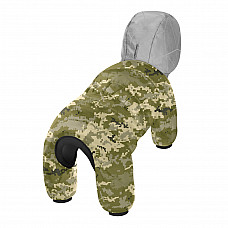 Комбінезон для собак WAUDOG Clothes, малюнок "Мілітарі", S40, В 58-61 см, С 33-38 см
