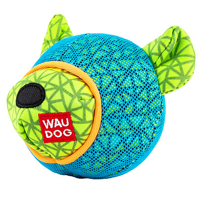 Іграшка для собак WAUDOG Fun, "Ведмідь", Ш 12 см, Д 11 см блакитний