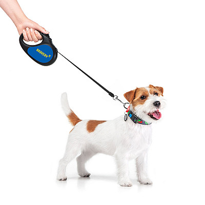 Повідець-рулетка для собак WAUDOG R-leash, малюнок "Сміливість", S, до 15 кг, 5 м, світловідбиваюча стрічка чорний