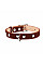 Ошейник "CoLLaR" двойной с украшениями (ширина 25мм, длина 38-50см) коричневый