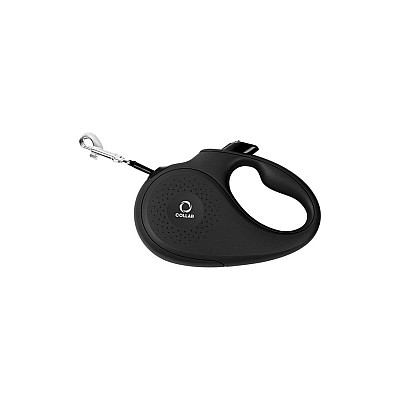 Поводок-рулетка CoLLaR для собак размер XS, 12 кг, 3 м, лента черный