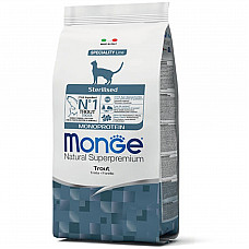 Сухий корм для котів Monge Cat Monoprotein Sterilised з фореллю, 400 г