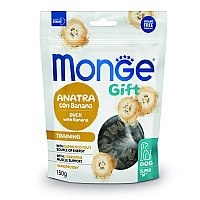 Ласощі для собак Monge Gift Dog Training качка з бананом, 150 г