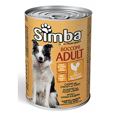 Влажный корм для собак Simba Dog Wet курица с индейкой, 415 г