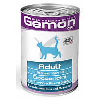Вологий корм для котів Gemon Cat Wet Adult тунець та океанічна риба, 415 г