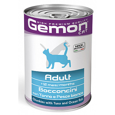 Вологий корм для котів Gemon Cat Wet Adult тунець та океанічна риба, 415 г