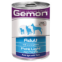 Вологий корм для собак Gemon Dog Wet Adult Light з тунцем, 400 г