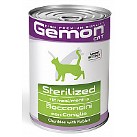 Вологий корм для котів Gemon Cat Wet Sterilised кролик, 415 г