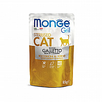 Вологий корм для котів Monge Cat Grill Sterilised курка, 85 г