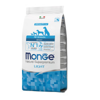 Сухой корм для собак Monge Dog All breeds Adult Light лосось с рисом, 2.5 кг