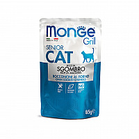 Вологий корм для котів Monge Cat Grill Senior макрель (скумбрія), 85 г