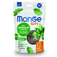 Лакомство для кошек Monge Gift Cat Dental кролик и перечная мята, 60 г