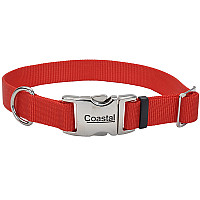 Coastal Metal Buckle КОСТАЛ ТИТАН БАКЛ ошейник для собак, 2х36-51см, Красный см., 2х36-51см см.