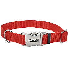 Coastal Metal Buckle КОСТАЛ ТИТАН БАКЛ нашийник для собак, 2х36-51см , Червоний см., 2 х 36-51 см см.