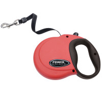 Coastal Power Walker Retractable Leash КОСТАЛ рулетка-повідець для собак, стрічка 4.8м , 14.5 кг., Червоний кг.