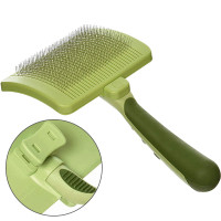Safari Self-Cleaning Brush САФАРИ ПУХОДЕРКА СЛИКЕР с самоочищением для собак и кошек, большой см., 11,5Х8,5 см см.