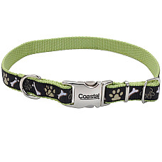 Coastal Pet Attire Ribbon КОСТАЛ РІББОН нашийник для собак, 1.6х30см , Коричневі лапки см., 1,6 х 20-30 см см.