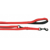 Flamingo Training Lead Soft Grip ФЛАМИНГО ПЕРЕСТИБКА с мягкой ручкой для собак, 2 м, 20 мм см., красно-черный см.