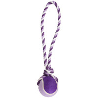 Flamingo Cotton Rope With Tennis Ball ФЛАМІНГО М’ЯЧ НА КАНАТІ іграшка для собак , L см., 9,5х9,5х50 см см.