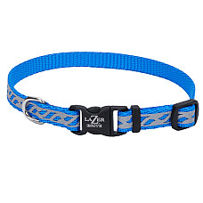 Coastal Lazer Brite Reflective Collar КОСТАЛ ЛАЗЕР БРАЙТ світловідбивний нашийник для собак, 1х20-30см , Блакитна хвиля см., 1 х 20-30 см см.