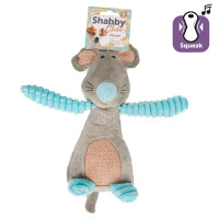 Flamingo Shabby Chic Mouse ФЛАМИНГО ШЕБИ ШИК МЫШЬ мягкая игрушка с пищалкой для собак, 25х12 см см.