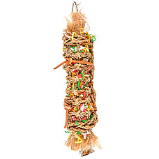 Flamingo Papyr Parakeet Toy Tube ФЛАМІНГО ТУБУС іграшка з дзвіночком для папуг , 7х6,5х34 см см.