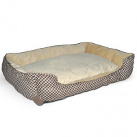 K&amp;H Self-Warming Lounge Sleeper самосогревающийся лежак для собак и кошек , Коричневый см., M см.