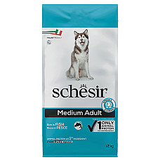 Schesir Dog Medium Adult Fish ШЕЗІР ДОРОСЛИЙ СЕРЕДНІХ РИБА сухий монопротеїновий корм для собак середніх порід , 12 кг., Пакунок см.