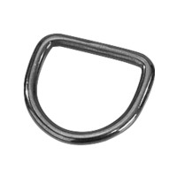 Sprenger D-Ring СПРЕНГЕР D-КОЛЬЦО для ошейника собак, воронованная нержавеющая сталь, 25х4 мм см., воронованная сталь см.