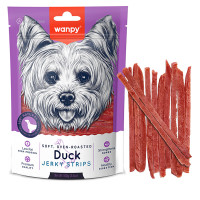 Wanpy Soft Duck Jerky Strips ВАНПИ ФИЛЕ УТКИ ВЯЛЕНОЕ ПОЛОСКИ лакомство для собак 0.1 кг.
