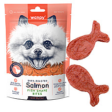Wanpy Salmon Fish Shape Bites ВАНПІ ШМАТОЧКИ ЛОСОСЯ РИБКИ ласощі для собак , 0.1 кг.