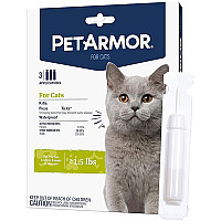 PetArmor Cats ПЕТАРМОР капли от блох, клещей, вшей для кошек от 0.68кг, 0.5мл, 3 шт. в упаковке см., 0.50 мл, цена за 1 пипетку см.