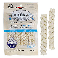DoggyMan Collagen Gum Twist ДОГГИМЕННАЯ КОСИЧКА С КОЛАГЕНОМ жевательное лакомство для собак , 0.09 кг., 10 шт. в упаковке см.