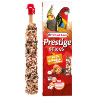 Versele-Laga Prestige Sticks Parrots Nuts &amp; Raisin topping ВЕРСЕЛЕ-ЛАГА ПРЕСТИЖ ОРЕХИ И ИЗДЕЛКИ лакомства для средних и крупных попугаев 2х70г, 0.14 кг., в упаковке 2 шт. х 70 г см.