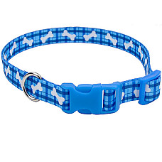 Coastal Pet Attire Styles КОСТАЛ СТАЙЛС нашийник для собак, 2.5х46-66см , Клітинка з кісточкою см., 2,5 х 46-66см см.