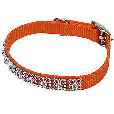 Coastal Jeweled КОСТАЛ нашийник зі стразами для собак , Апельсиновий см., 1x30 см см.