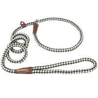 Coastal for Hunting Dogs Braided Rope КОСТАЛ РЫВОЧНЫЙ ОШЕЙНИК-ПОВЕДЕЛЬ для собак, 1смХ1.8м, Бело-зеленый см.