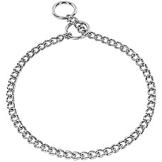 Sprenger Collar Round Narrow Link СПРЕНГЕР НАШИЙНИК для собак, коротка кругла ланка 3мм, хромована сталь , 3 мм, 55 см см., Хромована сталь см.
