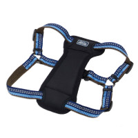 Coastal K9 Explorer Harness КОСТАЛ К9 ЭКСПЛОРЕР световозвращающая шлея с нагрудником для собак 20.4-45.3кг, Сапфировый см., 2,5 х 66-96,5 см см., для собак 20,4-45,3 кг см.