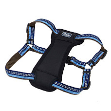 Coastal K9 Explorer Harness КОСТАЛ К9 ЕКСПЛОРЕР світловідбивна шлея з нагрудником для собак 20.4-45.3кг , Сапфіровий см., 2,5 х 66-96,5 см см., для собак 20,4-45,3 кг см.