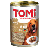 TOMi 3 Kinds of Poultry ТОМІ 3 ВИДЫ ПТИЦЫ консервы для собак, влажный корм, 0.4 кг.