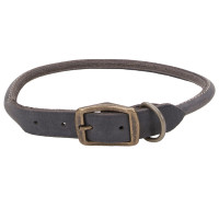 Coastal Circle-T Round Dog Collar КОСТАЛ СЕРКЛ-Т круглий шкіряний нашийник для собак, 1.6х60см , Сірий см.