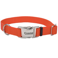 Coastal Metal Buckle КОСТАЛ МЕТАЛЛ ошейник для собак, 2.5х36-51cм, Апельсиновый см., 2,5 х 36-51 cм см.