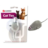 Flamingo Wind UP Darren Mouse ФЛАМИНГО МЫШЬ НА КОЛЕСАХ заводная игрушка для кошек, 6 см см.